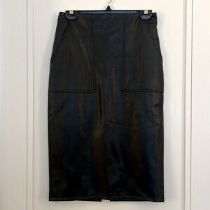 Banana Republic vegan leather pencil skirt